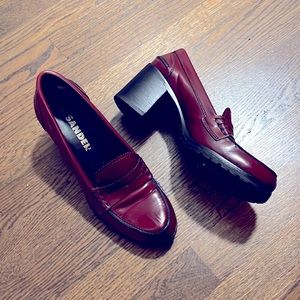 Jil Sander loafers with heel size 37.5